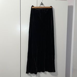 Floor/ankle length brown velvet skirt!